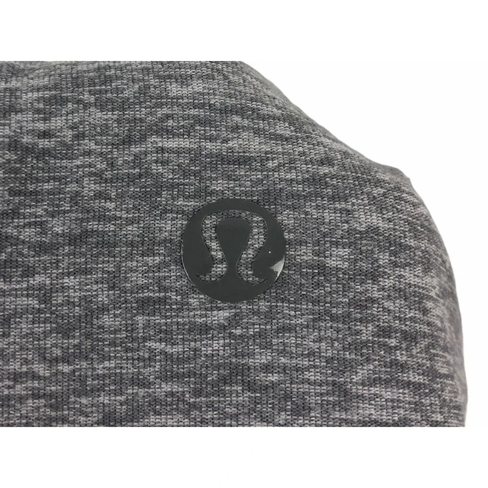 Lululemon Womens 6 8 Top Shirt Just Breathe Long Sleeve Heathered Gray Yoga EUC